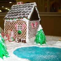 ginger bread house idea for trees